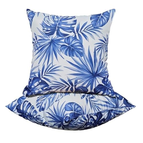 XXPILOS Outdoor Throw Pillows - Decorative Pillows with Insert Included Set of 2 Outdoor Pillows for Patio Furniture 18x18 Inch