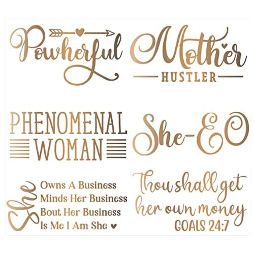 6Pcs Iron On Decals for Clothing DIY Heat Transfer Stickers Golden Letters Iron On Patches DIY Appliques for T-Shirt Jean Jackets