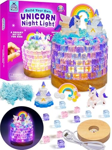 Make Your Own Unicorn Night Light for Girls - Gifts for 7 8 9 10 11 12 Year Old Girls Birthday Gift Unicorn Gift Craft Kits, Crafts for 8-12 Years Old Girl, DIY Arts and Crafts for Kids LED Lamp