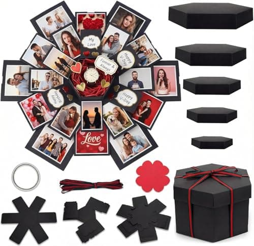 Koogel Explosion Gift Box, DIY Custom Scrapbook Photo Album Surprise Box for Birthday Anniversary Wedding Holiday Graduation