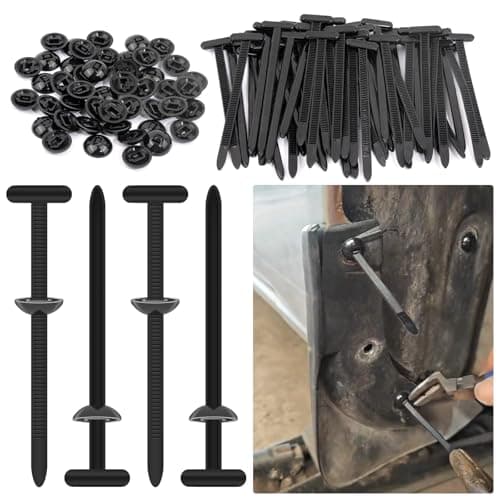 100Pcs Nylon Universal Cable Tie Buckle - Multifunctional Nylon Zip Ties with Pin & Button Design, Plastic Cable Ties Tool Fasteners UV Resistant Zipties for Car Body & Daily Repair
