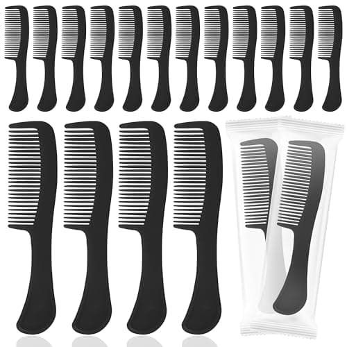 Combs Bulk Individually Wrapped Pocket Travel Hair Combs for Women, Men and Kids, Bulk Comb for Homeless Hotel Shelter Home Charity(black, Pack of 20)