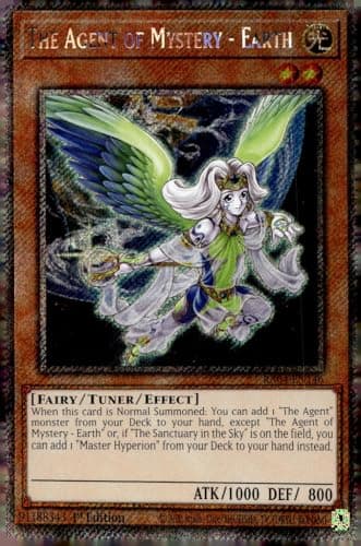 The Agent of Mystery - Earth (Platinum Secret Rare) - RA04-EN146 - Platinum Secret Rare - 1st Edition