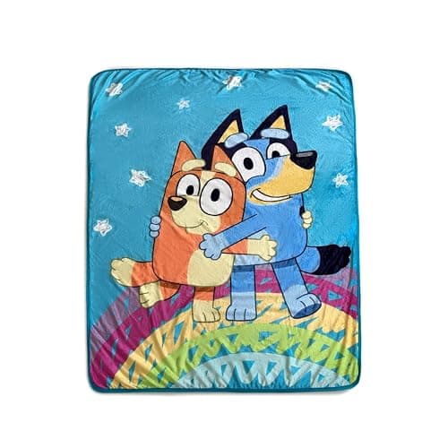 Northwest Bluey Silk Touch Sherpa Throw Blanket, 60" x 80", Togetherness