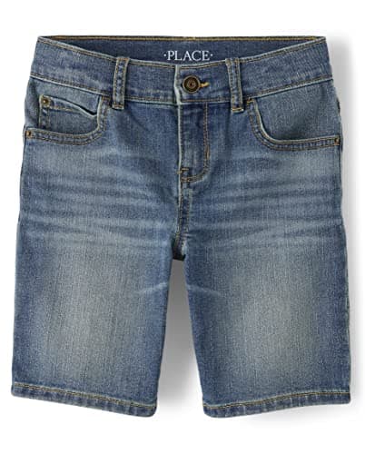 The Children's Place Boys' Denim Shorts, Degroot Wash Single, 8