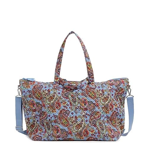 Cotton Overnight Travel Tote Travel Bag, Provence Paisley