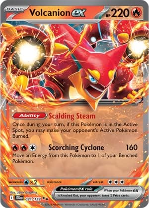 Pokemon - Volcanion ex 031/159 – Journey Together – Double Rare – Foil Single Card