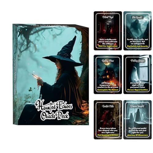 ZHQGYN Haunted Echoes Oracle Tarot Cards, Oracle Cards for Beginners, Unlocking The Secrets of The Future, Suitable for Personal Growth, Healing, and Understanding Life Goals
