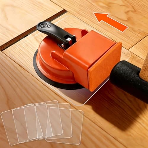 Floor Gap Fixer Tool, Heavy Duty Floor Suction Cup with 5 Non-Slip Pads, Carbon Steel Construction for Vinyl Plank, Laminate & Wood Flooring