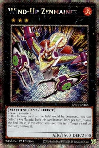 Wind-Up Zenmaines (Platinum Secret Rare) - RA04-EN168 - Platinum Secret Rare - 1st Edition