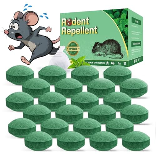 26-Pack Rodent Repellent Peppermint Oil Balls for Car Engines & Indoor Use, High Potency Mouse Deterrent Pouches for House, RV, Attic, Garage, Plant-Based Pest Control for Mice & Rats(8% Oil Formula)