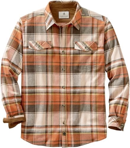 Legendary Whitetails Mens Long Sleeve Button Down Relaxed Fit Flannel Shirt, Horizon Plaid, Medium