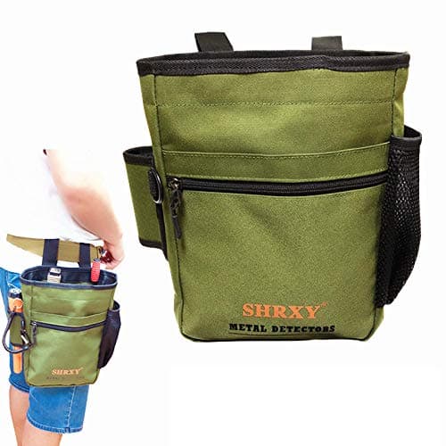 shrxy Metal Detecting Finds Bag Waist Digger Pouch Tools Bag for PinPointer Garrett Detector Xp ProPointer Accessories (Green)