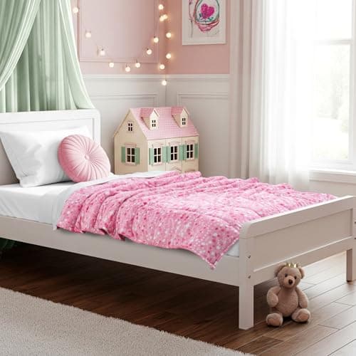 Bare Home Weighted Blanket Twin or Full Size 10lb (40" x 60") - Minky Fleece - Premium Heavy Blanket Nontoxic Glass Beads (Princess, 40"x60")