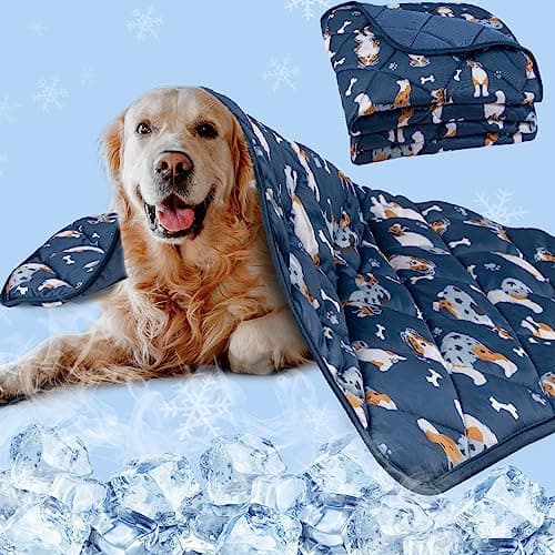 Pedobi Dog Cooling Mat, Premium Lightweight Pet Cooling Blanket Bed Cover for Dogs, Cat, Puppies | Ice Silk Cool Pad for Dogs Furniture Protector | Machine Washable Pet Blanket, 22''x28''