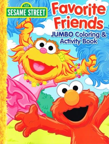 2013 Sesame Street "Favorite Friends" Elmo JUMBO Coloring & activity Book for Kids - 96 Pages