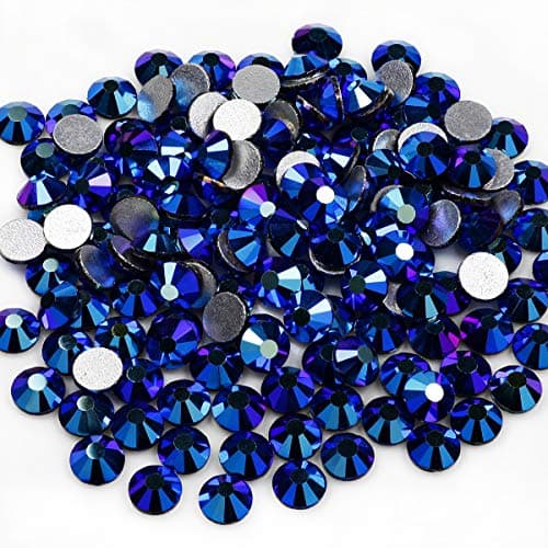 Yantuo Jet Black AB Rhinestones Flat Back ss16,1440 pcs 4mm Round Non Hotfix Crystal Stones,Bling Glass Gems for Nail Art,Tumbler Cup,Shoes,DIY Crafts,Bling Project