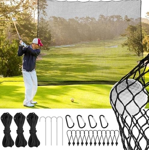 TBNUMBI Golf Net Sports Backstop Net Hitting Net for Golf, Baseball, Hockey, Soccer 10 x 10Ft/10 x 15Ft/10 x 20Ft/10 x 25Ft/15 x 15Ft/15 x 20Ft (10 x 20Ft)